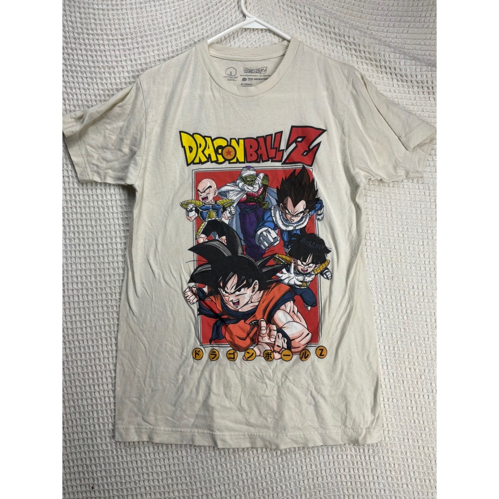 Animecore Mens Dragon Ball Z Graphic T-Shirt M Cream